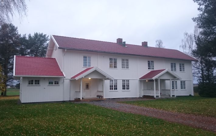 Stort hvitt hus